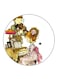 Boy And Girl Printed Fridge Magnet Multicolour