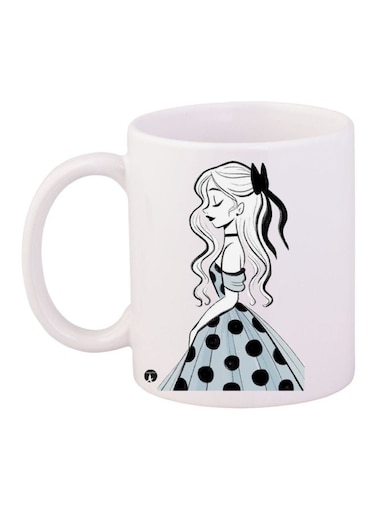 Printed Coffee Mug White/Black