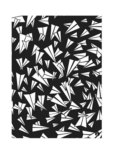 Paper Planes Metal Plate Poster Multicolour 15x20centimeter