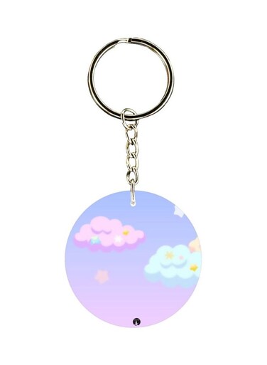 Double Sided Cloud Printed Keychain