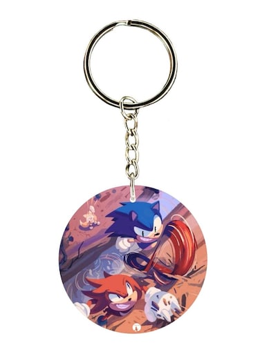 Double Sided Sonic Printed Keychain