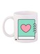 Diary Printed Coffee Mug White/Pink/Green 11ounce