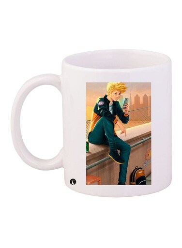 Anime Printed Coffee Mug White/Yellow/Blue