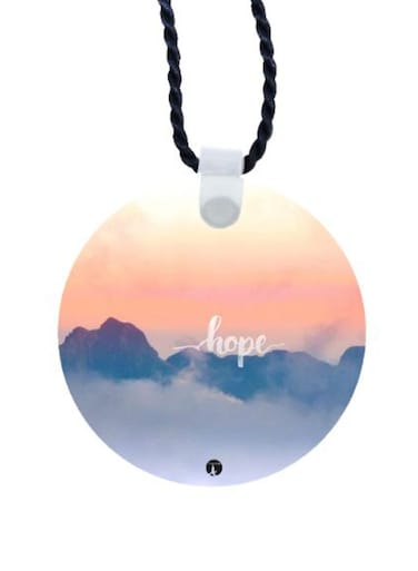 English Phrases Printed Car Mirror Pendant