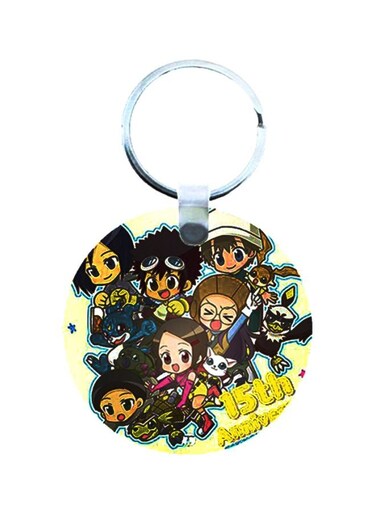 Cartoon Printed Wooden Keychain