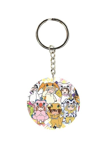 Anime Digimon Printed Keychain