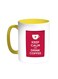 Keep Calm And Drink Coffee Printed Mug Yellow/White 11ounce