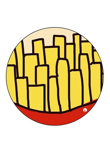 French Fries Printed Fridge Magnet Multicolour