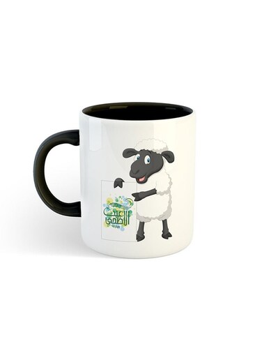 Eid Al-Adha Sheep Printed Mug White/Black