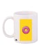 A Donut Printed Mug White/Yellow/Pink Standard Size
