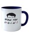 How You Doin Print Coffee Mug Blue/Black/White