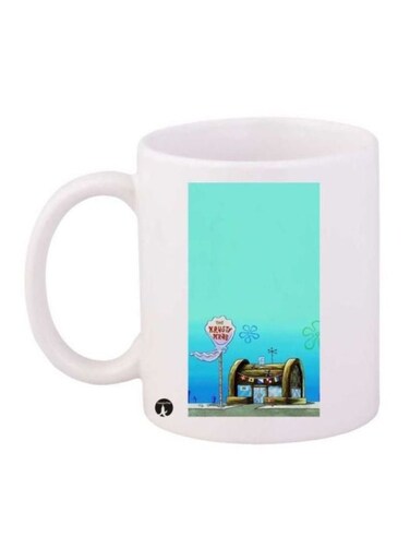 Spongebob Printed Coffee Mug White/Blue/Red