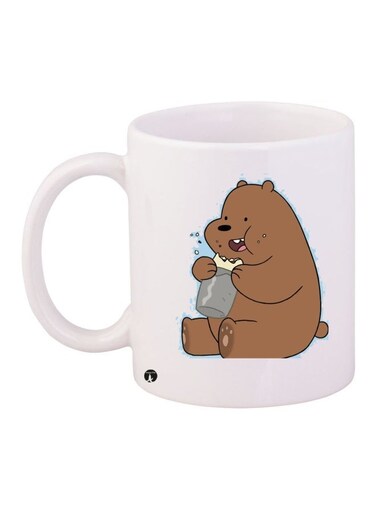 Printed Coffee Mug White/Brown