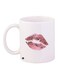 Lip Printed Coffee Mug White/Pink/Black 11ounce