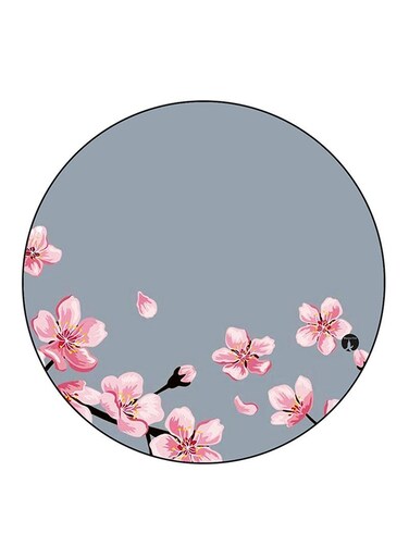 Flowers Printed Fridge Magnet Round Multicolour