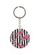 Floral Printed Single Sided Keychain