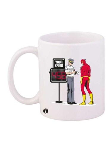 Flash Printed Coffee Mug White/Red/Yellow