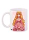 Cartoon Printed Coffee Mug White/Pink/Yellow 11ounce