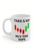 1pc Day Trader 11oz Ceramic Coffee Mug - "Take a Sip Buy the Dips" Stock Market Design, Novelty Gift for Traders