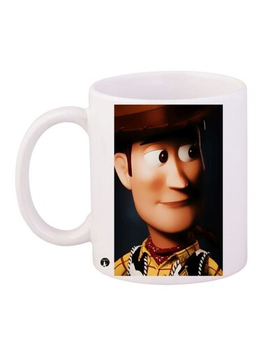 Sheriff Woody Printed Coffee Mug White/Beige/Brown 11ounce