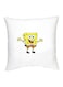 SpongeBob Character Printed Cushion White/Yellow/Brown 16x16inch