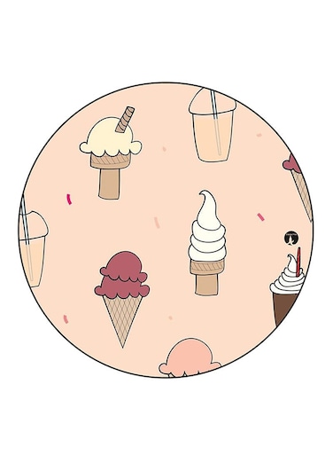 Ice Cream Printed Fridge Magnet Multicolour