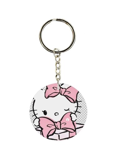 Kitty Cartoon Themed Keychain