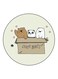 Cartoon Printed Fridge Magnet Light Green/Blue/Brown 5.5cm
