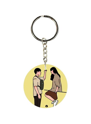 Couple Printed Keychain