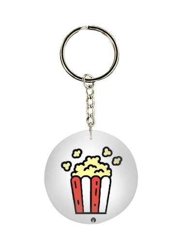 Popcorn Printed Double-Sided Keychain