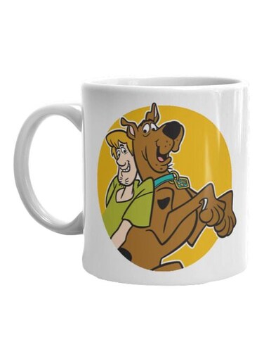 Scooby Doo Printed Mug White/Brown/Yellow Standard