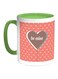 Be Mine Printed Coffee Mug Green/White/Pink