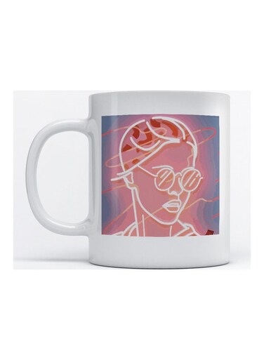 Mug Neon Light For Coffee And Tea White