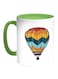 Airship Printed Coffee Mug White/Green 11ounce