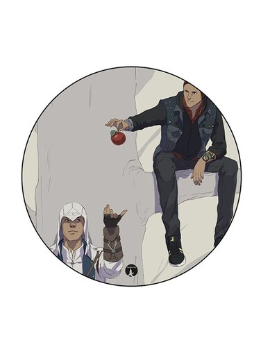 Video Game Assassin'S Creed And Infamous Second Son Printed Fridge Magnet Multicolour
