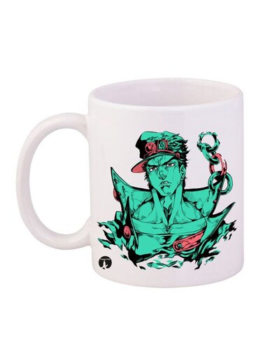 Jojo's Bizarre Printed Mug White/Green