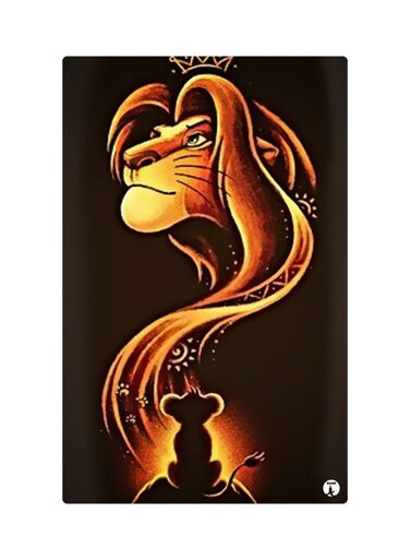 Printed Fridge Magnet Orange/Brown 8.5x0.4x5.5cm