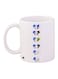 Cartoon Printed Coffee Mug White/Blue/Black 11ounce
