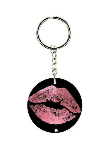 Lips Printed Single Sided Keychain