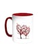 Romantic Printed Coffee Mug Red/White 11ounce