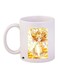 Cartoon Girl Printed Coffee Mug White/Gold/Beige