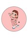 Cartoon Printed Fridge Magnet Pink/Brown/Red 5.5cm