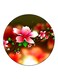 Flowers Printed Fridge Magnet Round Multicolour