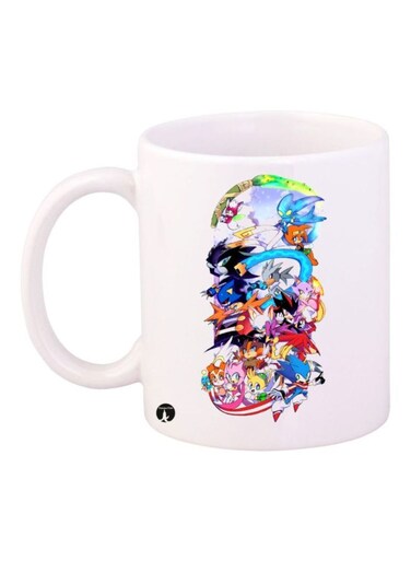 Sonic Video Game Printed Mug Blue/Red/Yellow Standard Size