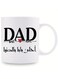 Arabic Calligraphy Best Dad Ever Coffee Mug - 11oz High-Quality Ceramic Cup, Novelty Middle Eastern Tea Mug, Muslim Drinkware, Funny Gift for Dad, No Assembly Required