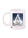 Video Game Assassin's Creed Printed Mug White/Blue Standard Size