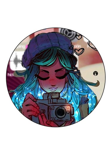 Girl Printed Fridge Magnet Multicolour