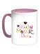 Happy Mother's Day Printed Coffee Mug White/Pink/Green 325ml