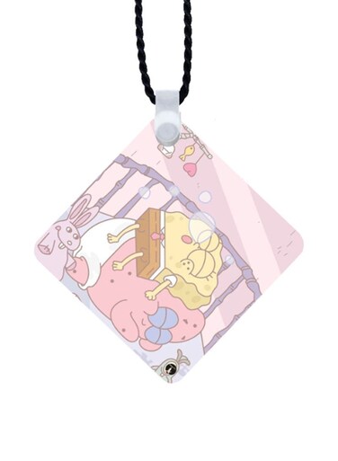 Spongebob Printed Car Mirror Pendant