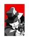 Printed Fridge Magnet Red/Black/White 8.5x0.4x5.5cm